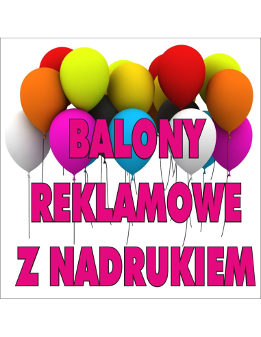 Balony reklamowe z nadrukiem - 500 szt. + patyczki