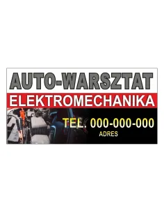 Baner reklamowy gotowe wzory banerów - Auto - warsztat elektromechanika