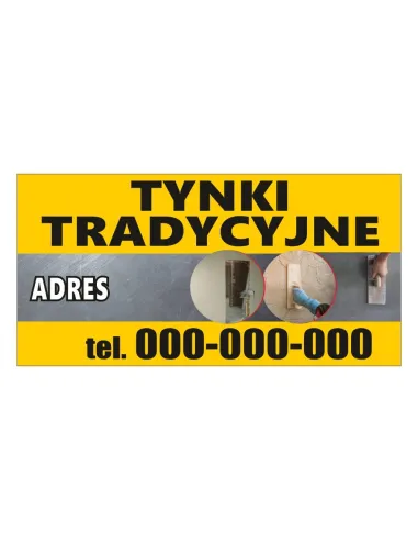 Baner reklamowy gotowe wzory banerów - Tynki tradycyjne