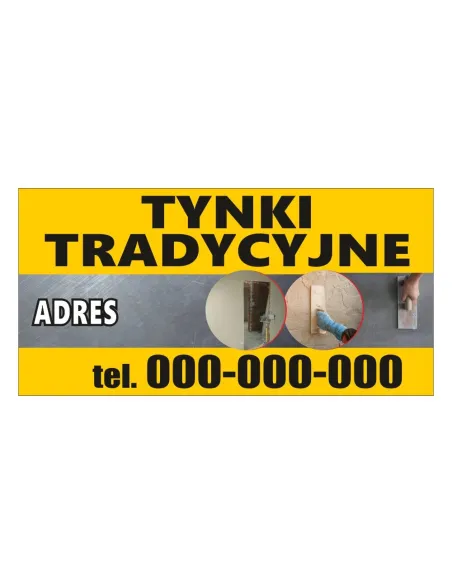Baner reklamowy gotowe wzory banerów - Tynki tradycyjne