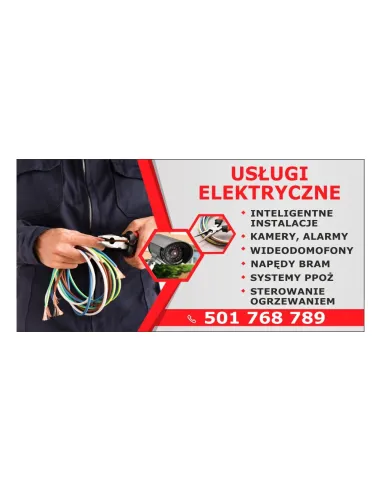 Baner reklamowy gotowe wzory banerów - Usługi elektryczne