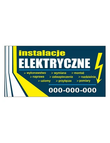 Baner reklamowy gotowe wzory banerów - Instalacje elektryczne