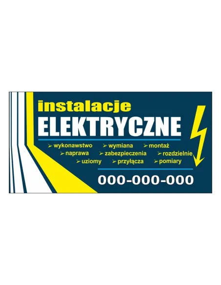 Baner reklamowy gotowe wzory banerów - Instalacje elektryczne