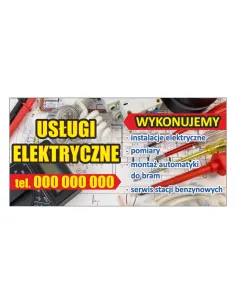 Baner reklamowy gotowe wzory banerów - Usługi elektryczne