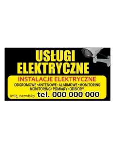 Baner reklamowy gotowe wzory banerów - Usługi elektryczne