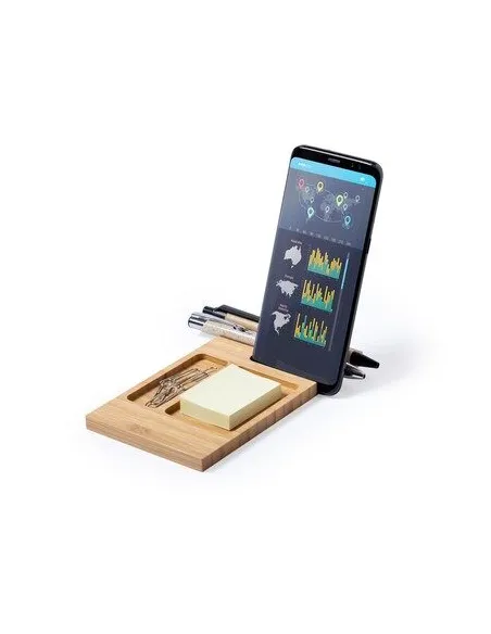 BAMBUSOWY ORGANIZER NA BIURKO STOJAKI reklamowe z nadrukiem UV LOGO 100 szt