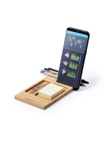 BAMBUSOWY ORGANIZER NA BIURKO STOJAKI reklamowe z nadrukiem UV LOGO 200 szt