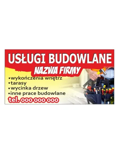 Baner reklamowy gotowe wzory banerów - Usługi budowlane