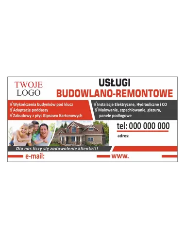 Baner reklamowy gotowe wzory banerów - Usługi budowlano - remontowe