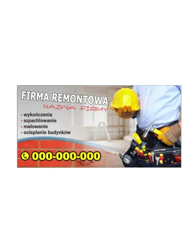 Baner reklamowy gotowe wzory banerów - Firma remontowa