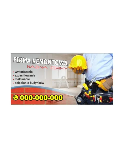 Baner reklamowy gotowe wzory banerów - Firma remontowa