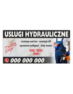 Baner reklamowy gotowe wzory banerów - Usługi hydrauliczne