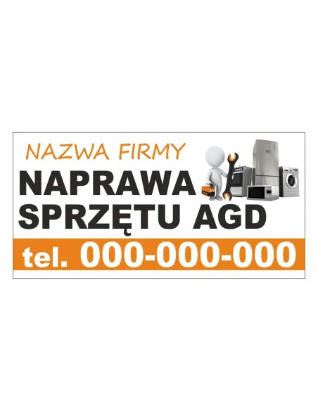 Baner reklamowy gotowe wzory banerów - Naprawa sprzętu AGD