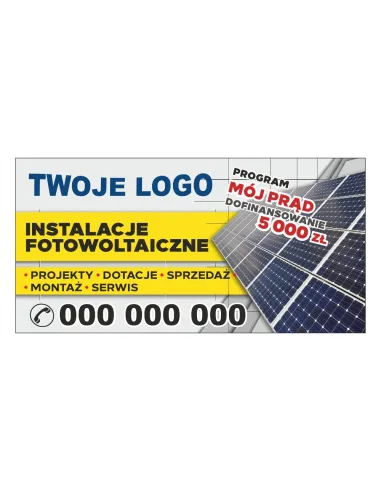 Baner reklamowy gotowe wzory banerów - Instalacje fotowoltaiczne