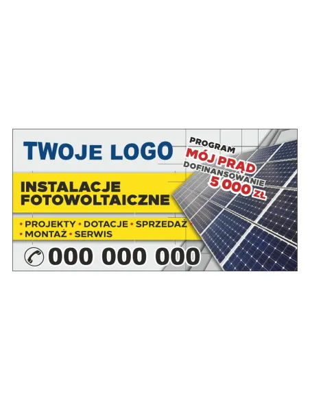 Baner reklamowy gotowe wzory banerów - Instalacje fotowoltaiczne