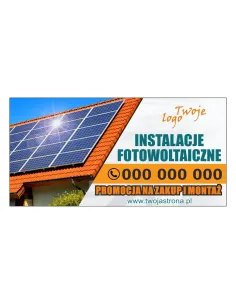 Baner reklamowy gotowe wzory banerów - Instalacje fotowoltaiczne