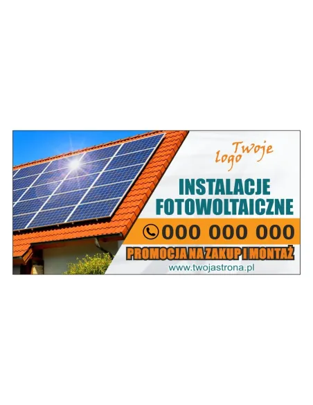 Baner reklamowy gotowe wzory banerów - Instalacje fotowoltaiczne