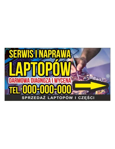 Baner reklamowy gotowe wzory banerów - Serwis i naprawa laptopów