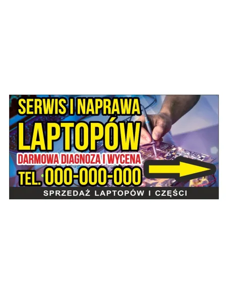 Baner reklamowy gotowe wzory banerów - Serwis i naprawa laptopów