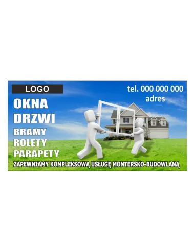 Baner reklamowy gotowe wzory banerów - Okna, drzwi, bramy, rolety, parapety