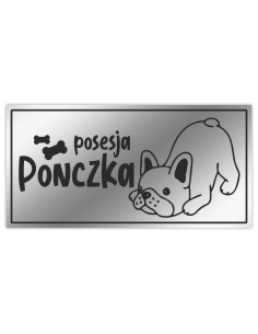 Uwaga ZŁY PIES Tabliczka z imieniem psa nierdzewna