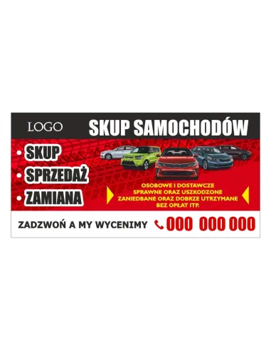 Baner reklamowy gotowe wzory banerów - Skup samochodów