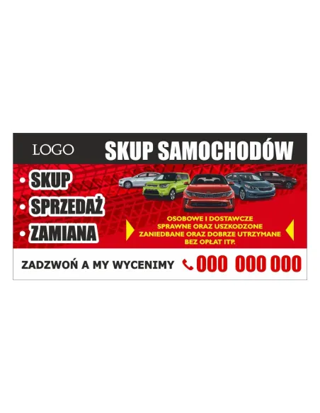 Baner reklamowy gotowe wzory banerów - Skup samochodów