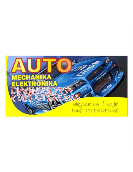 Baner reklamowy gotowe wzory banerów - Auto mechanika elektronika