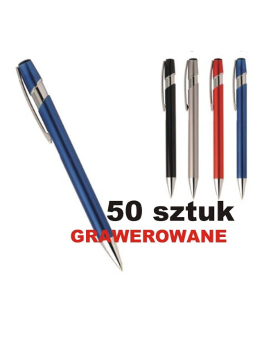Długopis metalowy Genius z grawerem - 50 sztuk