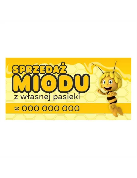 Baner reklamowy gotowe wzory banerów - Sprzedaż miodu z własnej pasieki