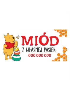 Baner reklamowy gotowe wzory banerów - Miód z własnej pasieki