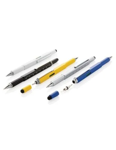 DŁUGOPISY REKLAMOWE 5W1 z nadrukiem UV LOGO 100 szt