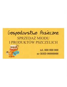 Baner reklamowy gotowe wzory banerów - Sprzedaż miodu i produktów pszczelich