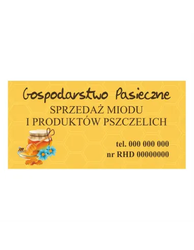 Baner reklamowy gotowe wzory banerów - Sprzedaż miodu i produktów pszczelich