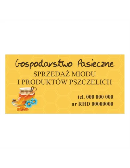 Baner reklamowy gotowe wzory banerów - Sprzedaż miodu i produktów pszczelich