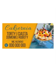 Baner reklamowy gotowe wzory banerów - Cukiernia torty i ciasta domowej roboty