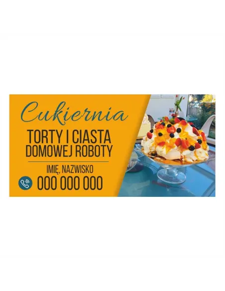 Baner reklamowy gotowe wzory banerów - Cukiernia torty i ciasta domowej roboty