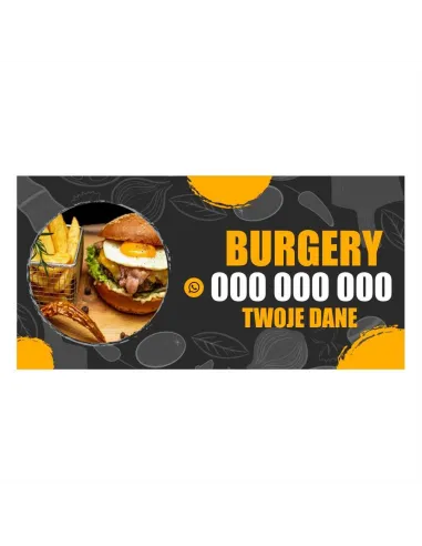 Baner reklamowy gotowe wzory banerów - Burgery