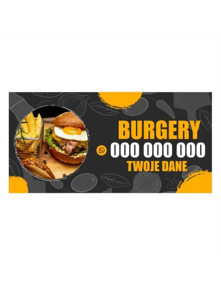 Baner reklamowy gotowe wzory banerów - Burgery