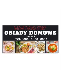 Baner reklamowy gotowe wzory banerów - Obiady domowe
