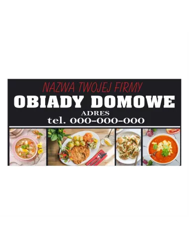 Baner reklamowy gotowe wzory banerów - Obiady domowe