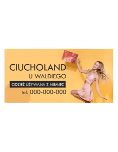 Baner reklamowy gotowe wzory banerów - Odzież używana z Niemiec