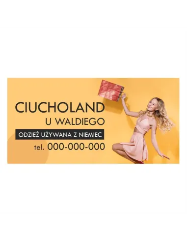 Baner reklamowy gotowe wzory banerów - Odzież używana z Niemiec