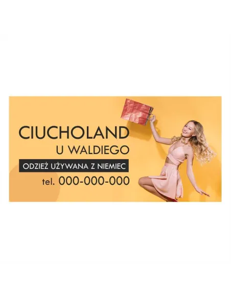 Baner reklamowy gotowe wzory banerów - Odzież używana z Niemiec