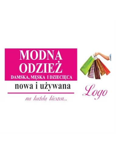Baner reklamowy gotowe wzory banerów - Modna odzież