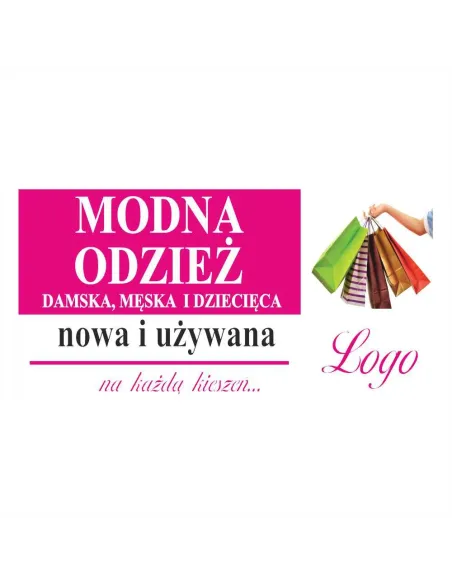 Baner reklamowy gotowe wzory banerów - Modna odzież