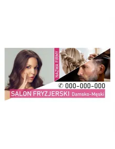 Baner reklamowy gotowe wzory banerów - Salon fryzjerski