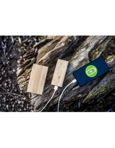 BAMBUSOWY POWER BANK REKLAMOWY  z nadrukiem UV LOGO  20 szt