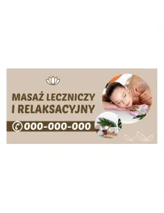 Baner reklamowy gotowe wzory banerów - Masaż leczniczy i relaksacyjny