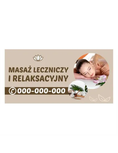 Baner reklamowy gotowe wzory banerów - Masaż leczniczy i relaksacyjny